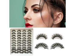 20 pares de pestañas postizas 3D y gruesas para maquillaje