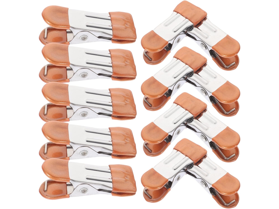 Pinzas Para Ropa De Acero Inoxidable, Color Dorado, Antideslizantes, Juego De 20 Unidades, Juego De Piezas Sólidas.