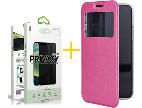 Carcasa + Protector de Pantalla para Samsung Galaxy S22 Plus 5G ACCETEL Rosa