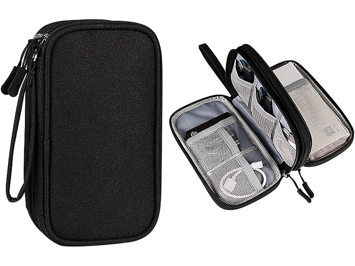 Cable Electrónico De Viaje Impermeable, Dos Capas, Bolsa De Almacenamiento Multifuncional L CHRUI Black