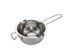 Olla de acero inoxidable para baño maría, ideal para derretir chocolate, mantequilla, fondue de queso y salsas.