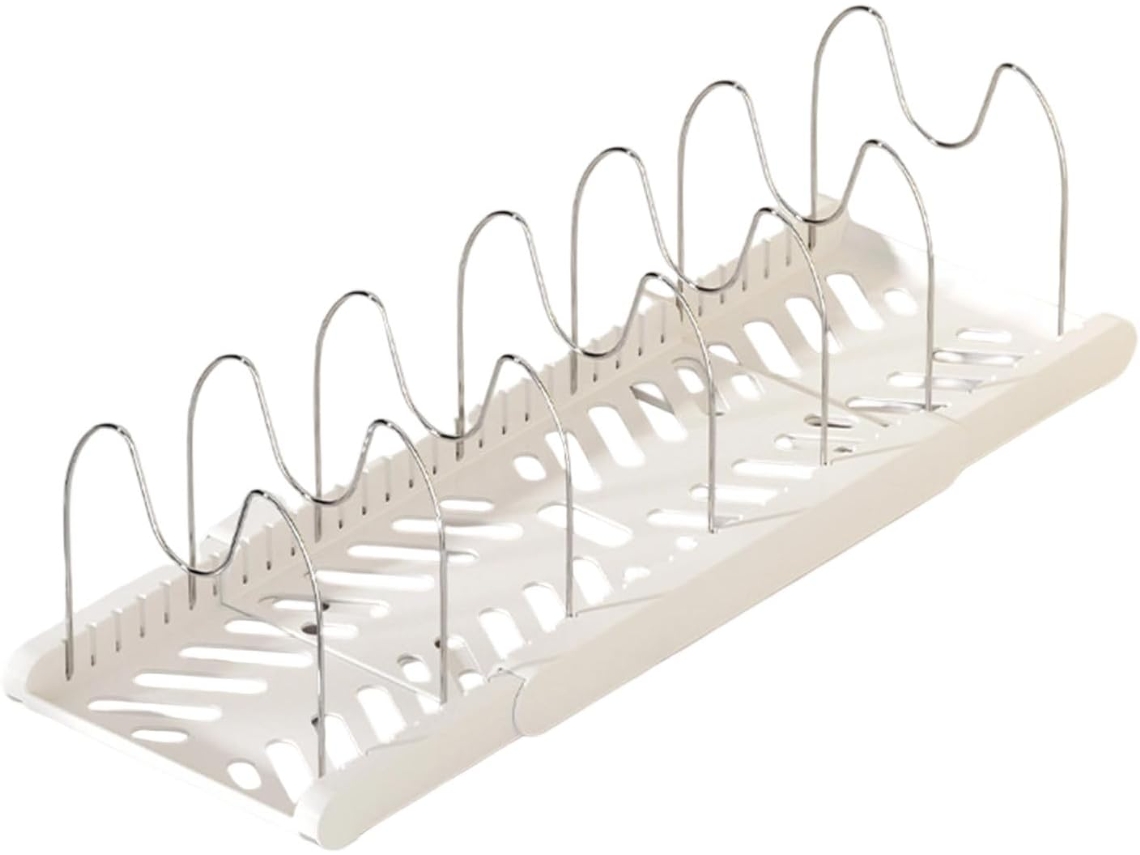 Organizador De Armarios De Cocina Ajustable Con Separadores - Estante Para Sartenes Extensible