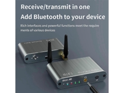 Receptor y transmisor inalámbrico Bluetooth 2 en 1 de alta fidelidad con soporte para teléfono para altavoces individuales o dobles HD/ll Rosewell