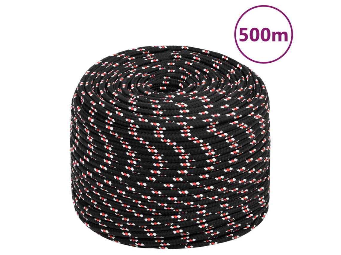 Cuerda De Barco Polipropileno Negra 10 Mm 500 M