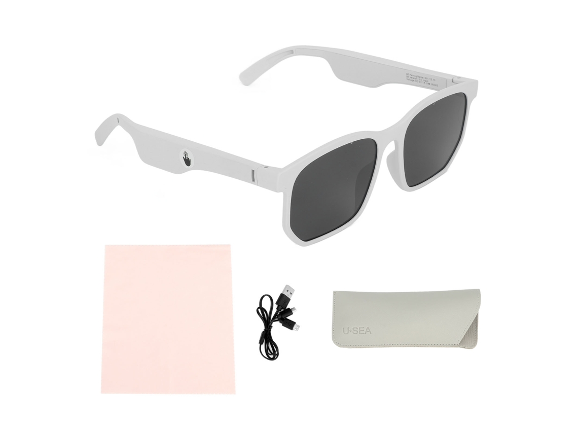 Gafas Inteligentes Ligeras Con Bluetooth 5.0 Para Música Y Llamadas - Gris/blanco Para Adolescentes Y Adultos