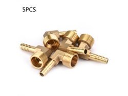 Accesorios De Latón De Curva 90 Grados Con Rosca Macho Para Mangueras Y Tuberías (8mm-1/2")