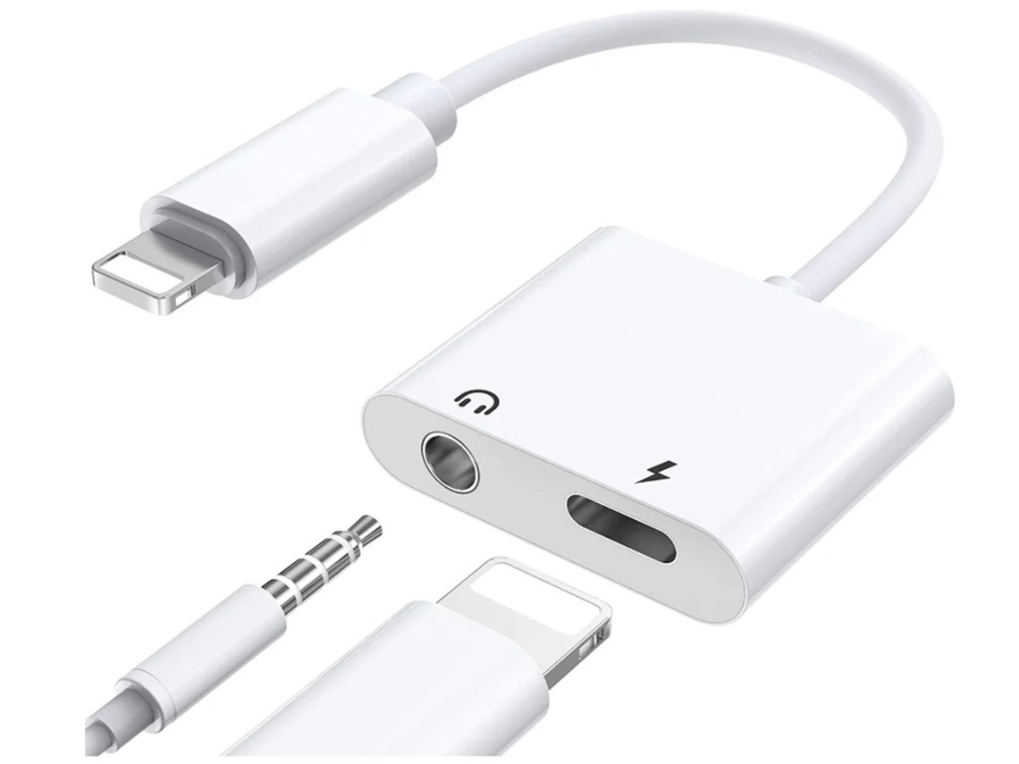 Adaptador de conector para auriculares para iPhone de color blanco Yizhood