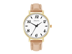 Elegante Reloj De Pulsera De Cuarzo Unisex Para Parejas, Regalo De Moda, Color Beige.