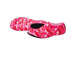 Calcetines de playa de camuflaje rojo, talla L (38-39). Calzado para snorkel, natación, surf y buceo (licra).