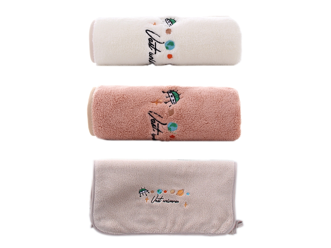 3 Toallas Bordadas - 35 X 70 Cm