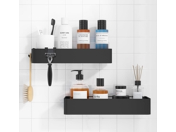 Juego de 2 estantes para baño, ducha, estante de pared, estante de cocina Tommy01