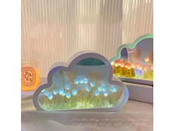 TRUMSEN-GM Diy Lámpara Decorativa Enciende La Luz Es Una Luz De Noche Apaga La Luz Es Un Espejo 20*13*4Cm Azul
