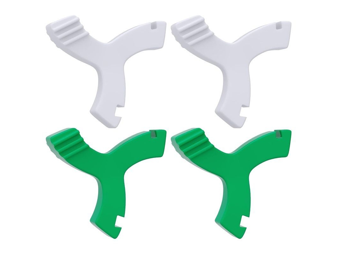 4 Almohadillas Masticables En Forma De Y Para Alineadores Invisalign, Almohadillas Masticables De Ortodoncia (2 Verdes Y 2 Blancas)