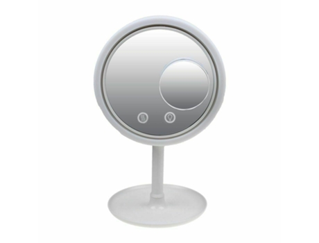 Espejo de maquillaje con iluminación LED y ventilador