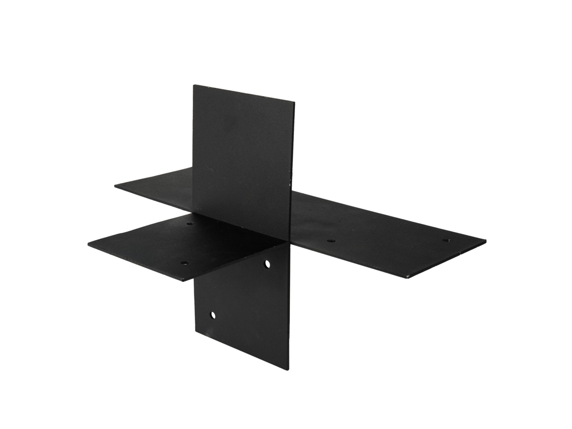 Conector de esquina para pérgola, negro, con extensión para vigas de 12x12 cm, WOVAR