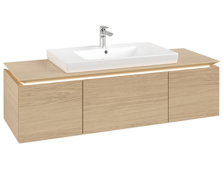 Villeroy &amp Boch Legato Vanity unit B698 1400x380x500mm central iluminación LED