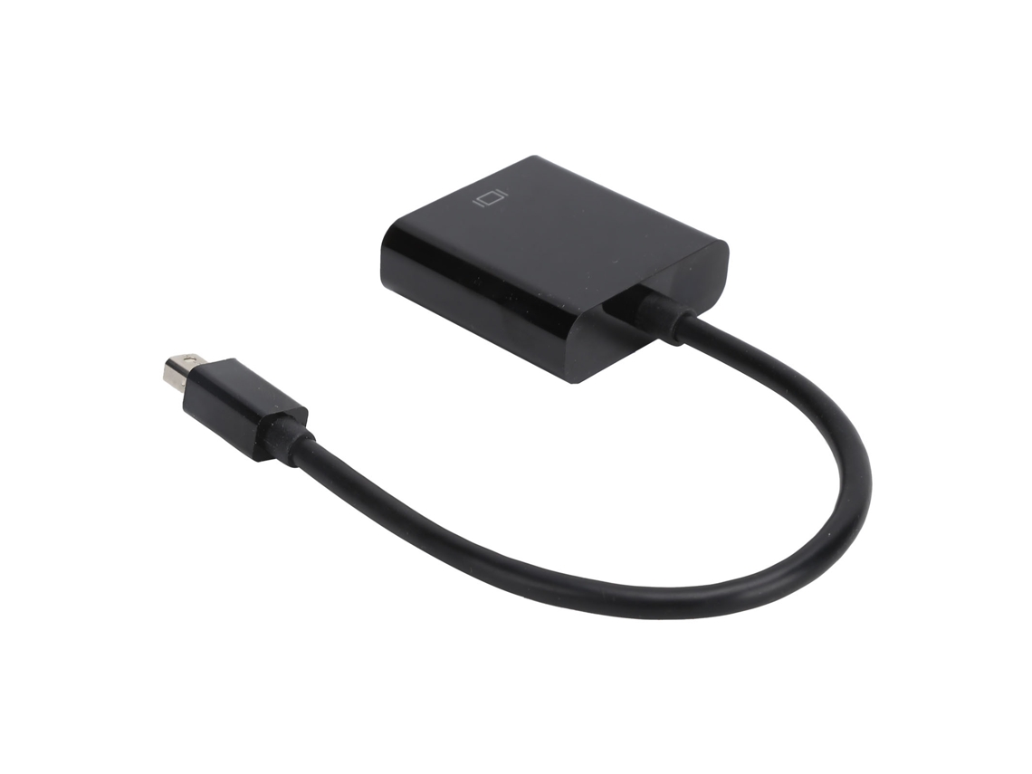 Cable Adaptador Mini Dp Macho A Vga Hembra Abs Para Ordenador Thinkpad Pc, Color Negro.