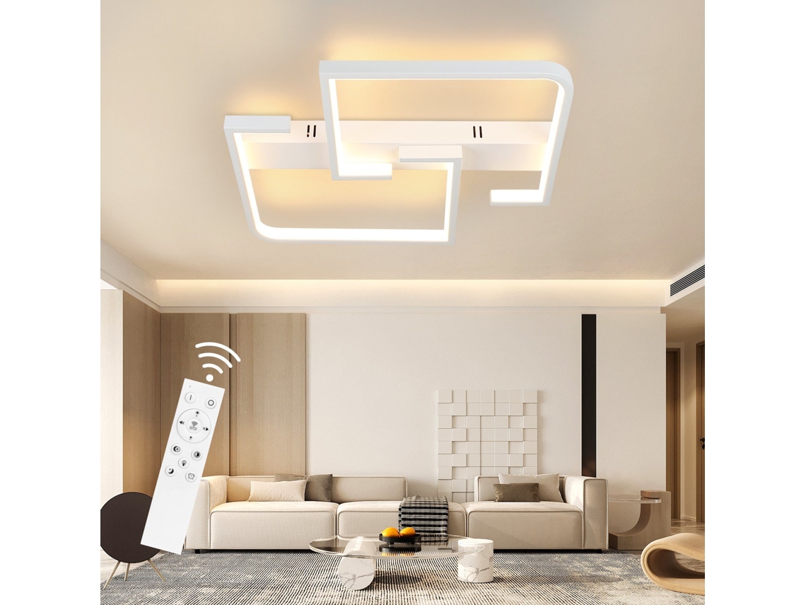 Zmh Lámpara De Techo Led Moderna Regulable Con Control Remoto - Iluminación De Interiores De Diseño De 46 W