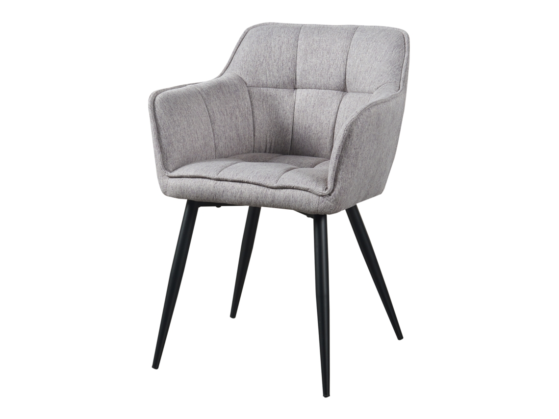 Silla de comedor Birmingham con reposabrazos 81x57x53 cm - Gris [EN.CASA]