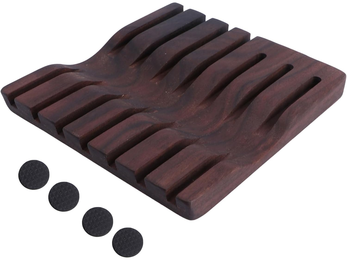 Boîte De Rangement Pour Tijeras Coiffure Multifunción 7 Pièces Negro Noyer Soporte Outils