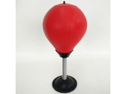 Saco de Boxeo Inflable con Ventosa para Mesa, Ideal para Entrenamiento y Alivio del Estrés CUICH (Rojo)