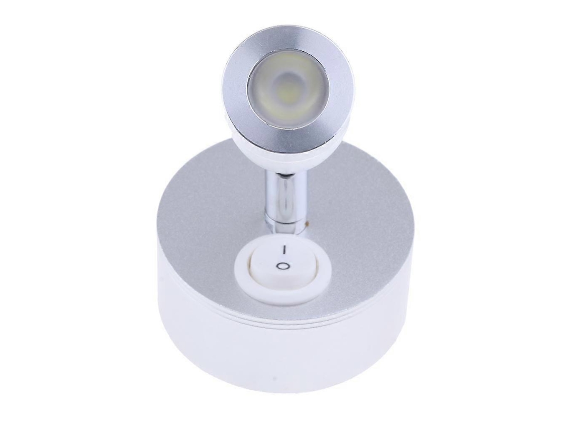 Luz de lectura LED de 12 V para autocaravana con interruptor, color plateado. Nostalgia88
