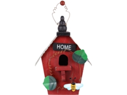 Adorno Casita Pájaros Madera Ligero Resistente Putrefacción Colgante Decorativo Único Hogar Ideal Decoración