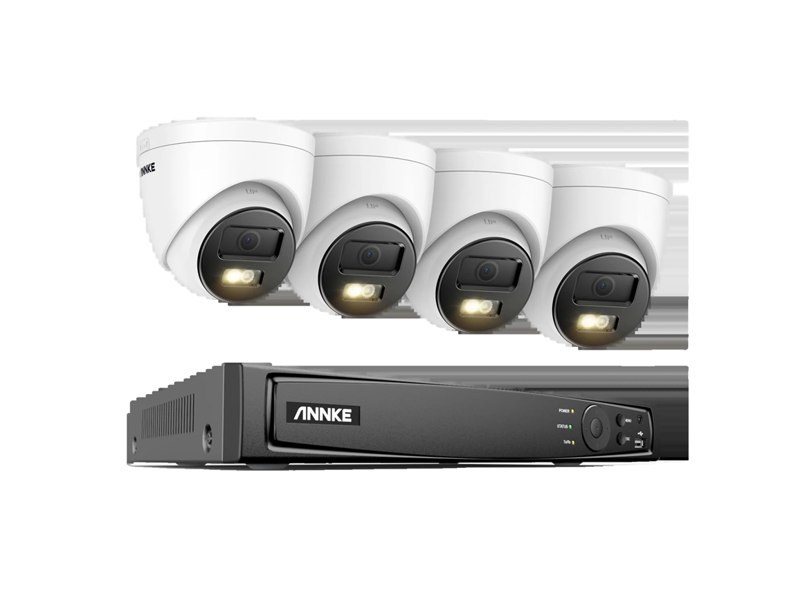 Sistema de cámaras de vigilancia de 8 canales, resolución de 12 MP, detección inteligente de personas y vehículos, 4 cámaras C de 8 canales, 2T OEM