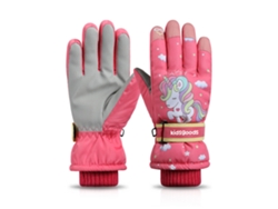 Jinwei - Luvas de inverno infantis, impermeáveis e quentes, luvas de esqui divertidas para meninas e meninos.