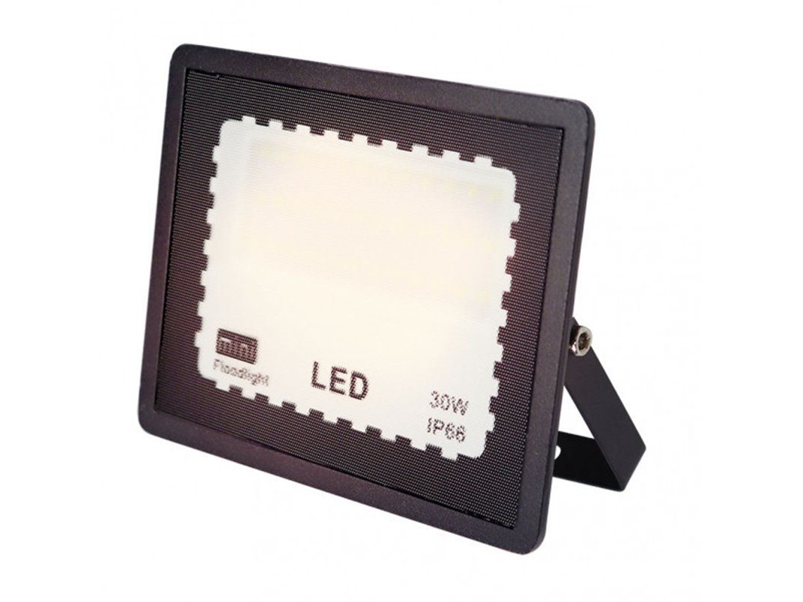 Fab 147490309 proyector circonio 30w 4000k negro 3000lm 120º 11 5x14x2 3 cm ip66 fabrilamp