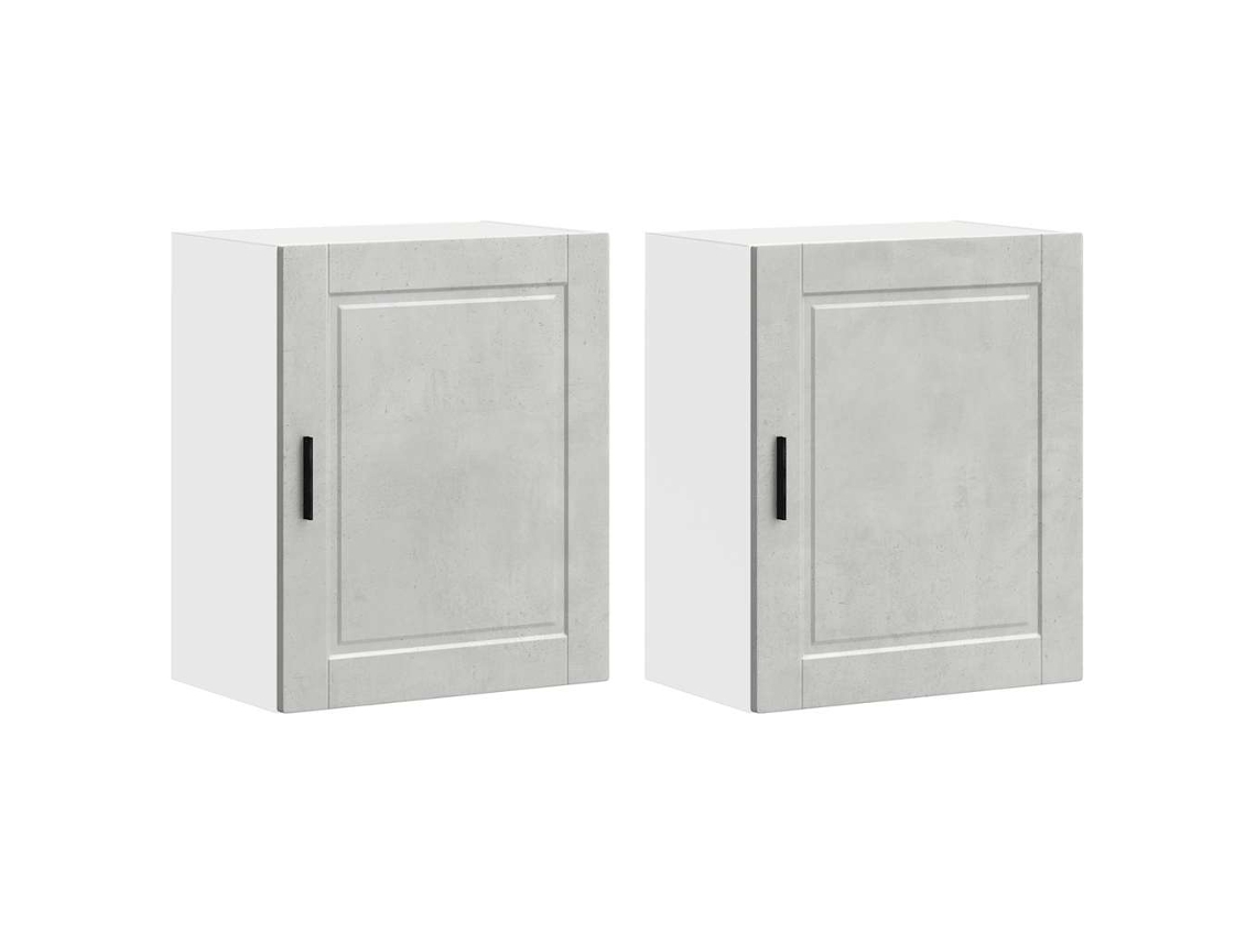 Maison Exclusive - Armarios Pared Para Cocina 2 Uds Porto Gris Hormigón