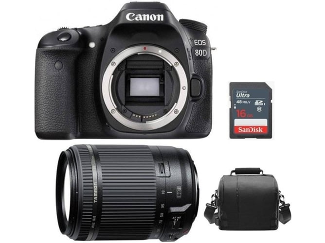 Kit Cámara Réflex CANON EOS 80D + Tamron 18-200mm F3.5-6.3 Di II VC + 8gb SD