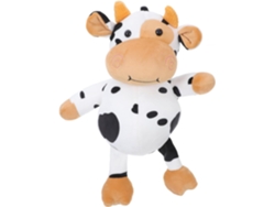 Mochila De Hombro De Peluche Con Forma De Vaca Para Niñas, Color Negro Suave Y Estilo Casual.