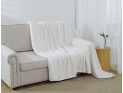 Manta de algodón ultrasuave blanca clara 130*160cm-BOD HOME