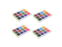 48 Tampas De Tinta 12 Cores Lavável Para Arte Diy Crianças Brincar De Selar