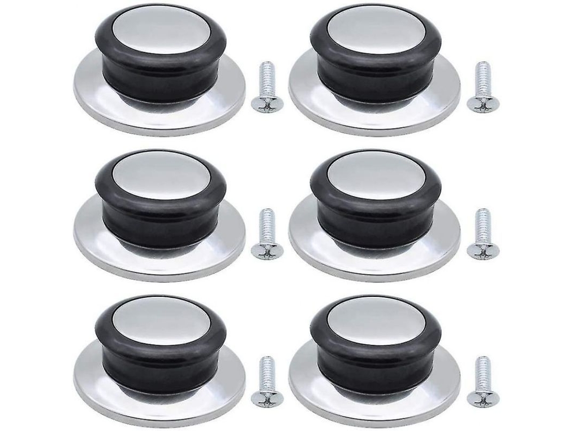 Pomo Universal Para Tapa De Olla, 6 Piezas, Material Resistente Al Calor, Apto Para Diámetros De 5 Mm A 12 Mm.
