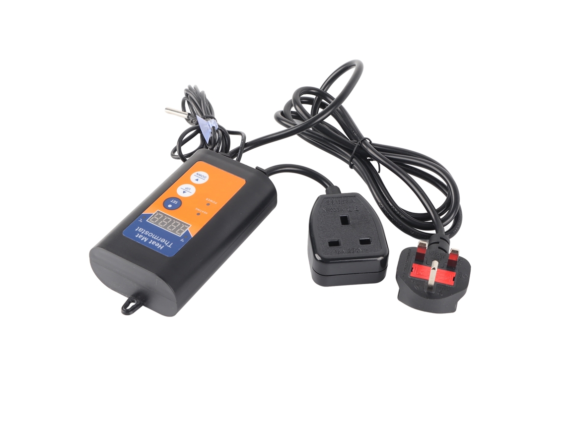 Controlador de temperatura digital de 1000 W, termostato para reptiles, invernadero, respuesta rápida, ABS, 230 V (Reino Unido) | Sin marca