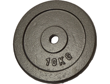 Peso Del Disco de Hierro Fundido 10 Kgs SPORTI FRANCE (Negro-TU)