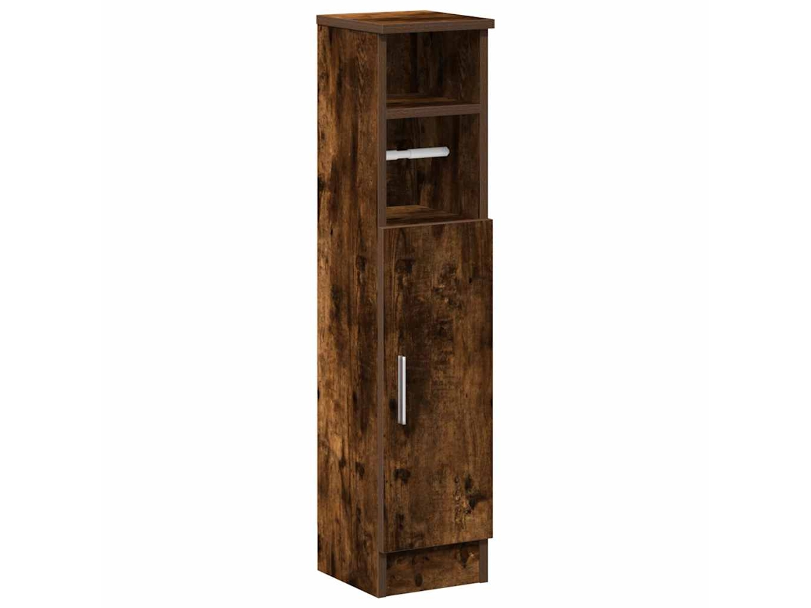 Maison Exclusive - Mueble De Baño Con Portarrollos Roble Ahumado 20,5x22x90 Cm