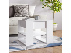 Mesa de Centro de Apoyo 55,5X55X45 Cm Madera Procesada Blanco