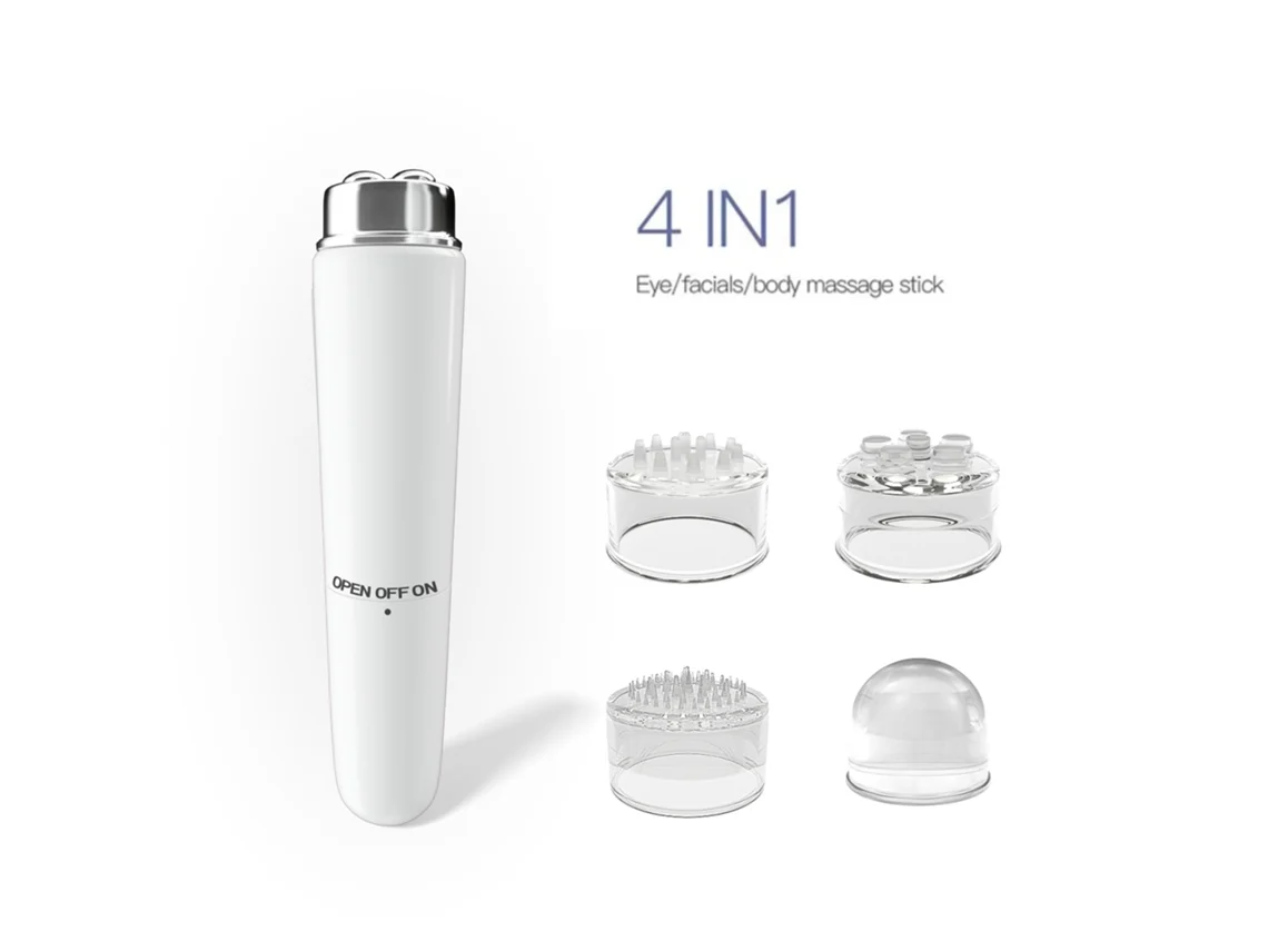 Masajeador eléctrico de ojos con vibración Chrui, reafirmante y antiarrugas (blanco)