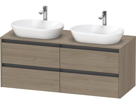 Mueble DURAVIT Ketho.2 bajo lavabo recorte para lavabo en ambos lados 1400x568x550mm K24898B