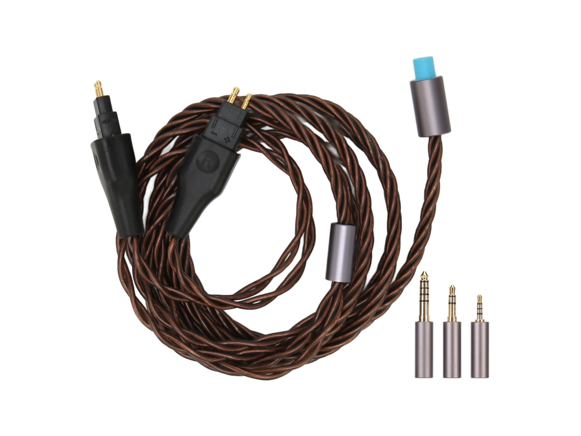 Cabo De Fones De Ouvido De Cobre Prateado Para Sennheiser Hd650 Hd660s Hd6xx Hd600 Hd580 Com Plugues 2.5mm 3.5mm 4.4mm