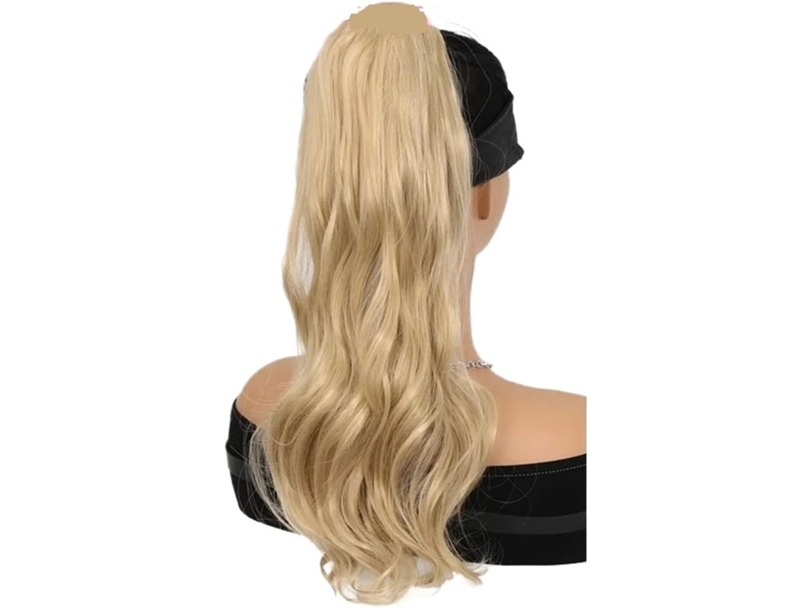 Moño, extensiones de cabello, tiara sintética, cabello largo rizado con clip, peluca con coleta SFUSHOS