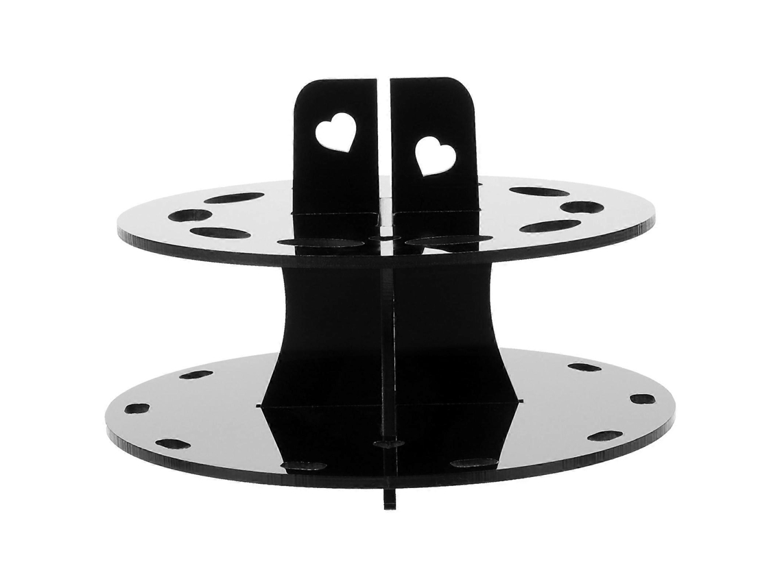 Porta brochas de maquillaje en forma de árbol, organizador de brochas de maquillaje, negro, 5.5" x 5.5", acrílico, 1 juego, Rosewell