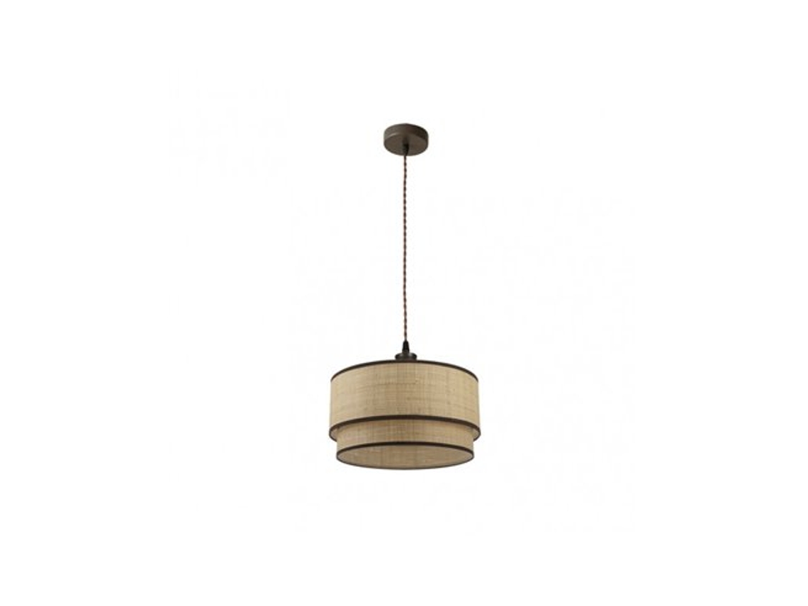 Lámpara colgante Roque 1xe27 Natural/marrón Regx40x40 Cm Fabrilamp