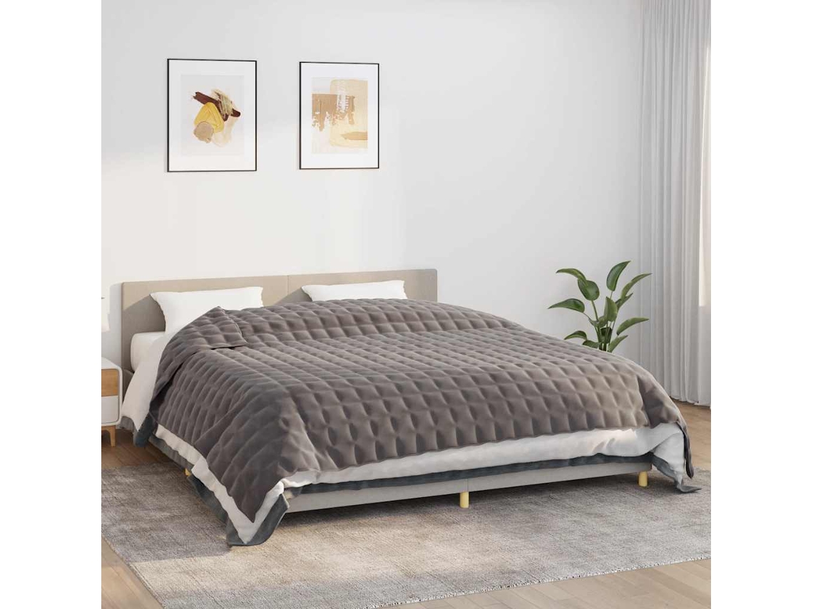 Manta Con Peso Tela Gris 220x260 Cm 15 Kg