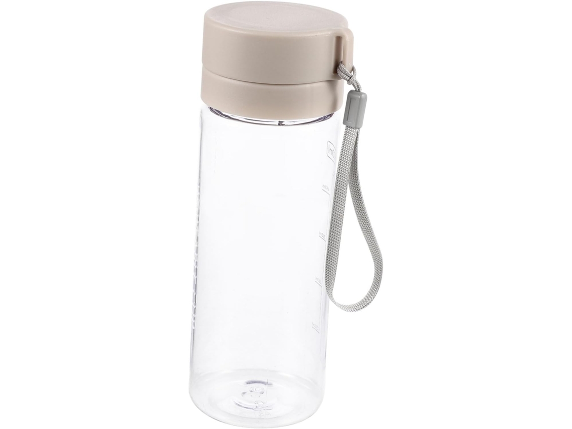 Botella deportiva beige con filtro, a prueba de fugas, diseño de cuaderno Slowmoose