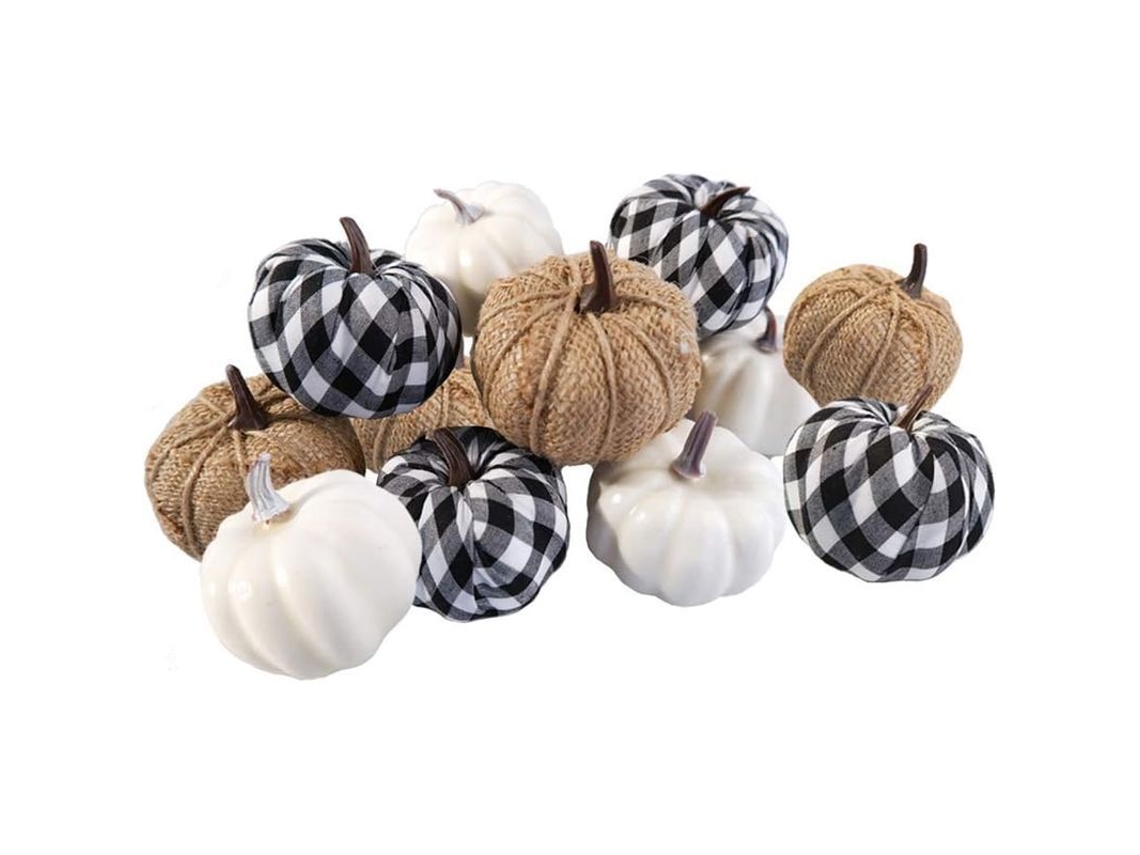 2026altiro-12 Calabazas Artificiales Variadas Para Decoración Otoñal, Bodas, Acción De Gracias Y Halloween.