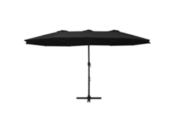 Sombrilla de exterior con mástil de aluminio negro MAISON EXCLUSIVE 460x270 cm